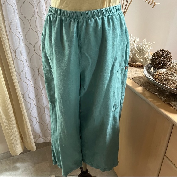 Hot Cotton Pants & Jumpsuits Hot Cotton Vintage Linen Pants Petite